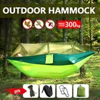 Портативный палатка гамак тент дождь Fly брезентовое укрытие Водонепроницаемый москитная сетка гамак навес 210T нейлон гамаки 1-2 человек гамак