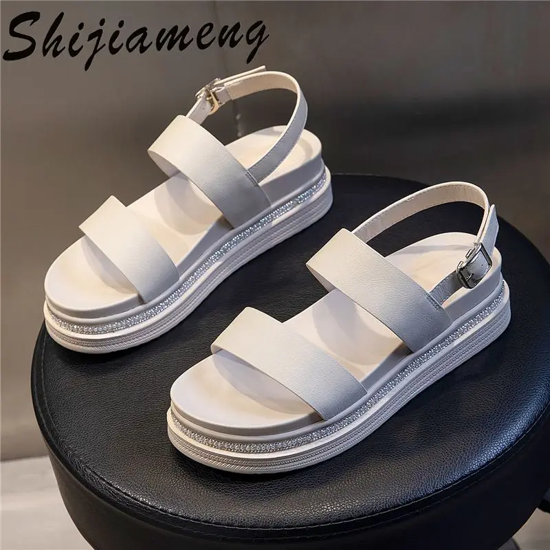 

Top leather buckle sandals women 2021 new summer women's fish mouth fairy leisure flat shoes