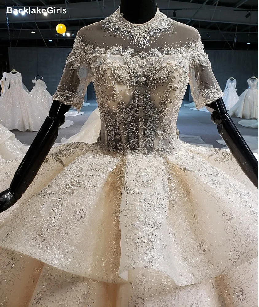 BacklakeGirls/2020 г. Элегантное кружевное бальное платье с короткими рукавами фатиновое