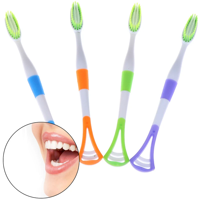 

Toothbrush with Tongue Scrapers Ultra Soft Toothbrush Brush Tooth Brush Dental Oral Care Hygiene Teeth Brush Random