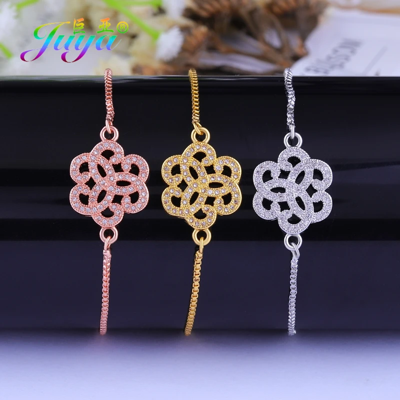 Женские и мужские браслеты Juya регулируемые цепочки ручной работы из розового