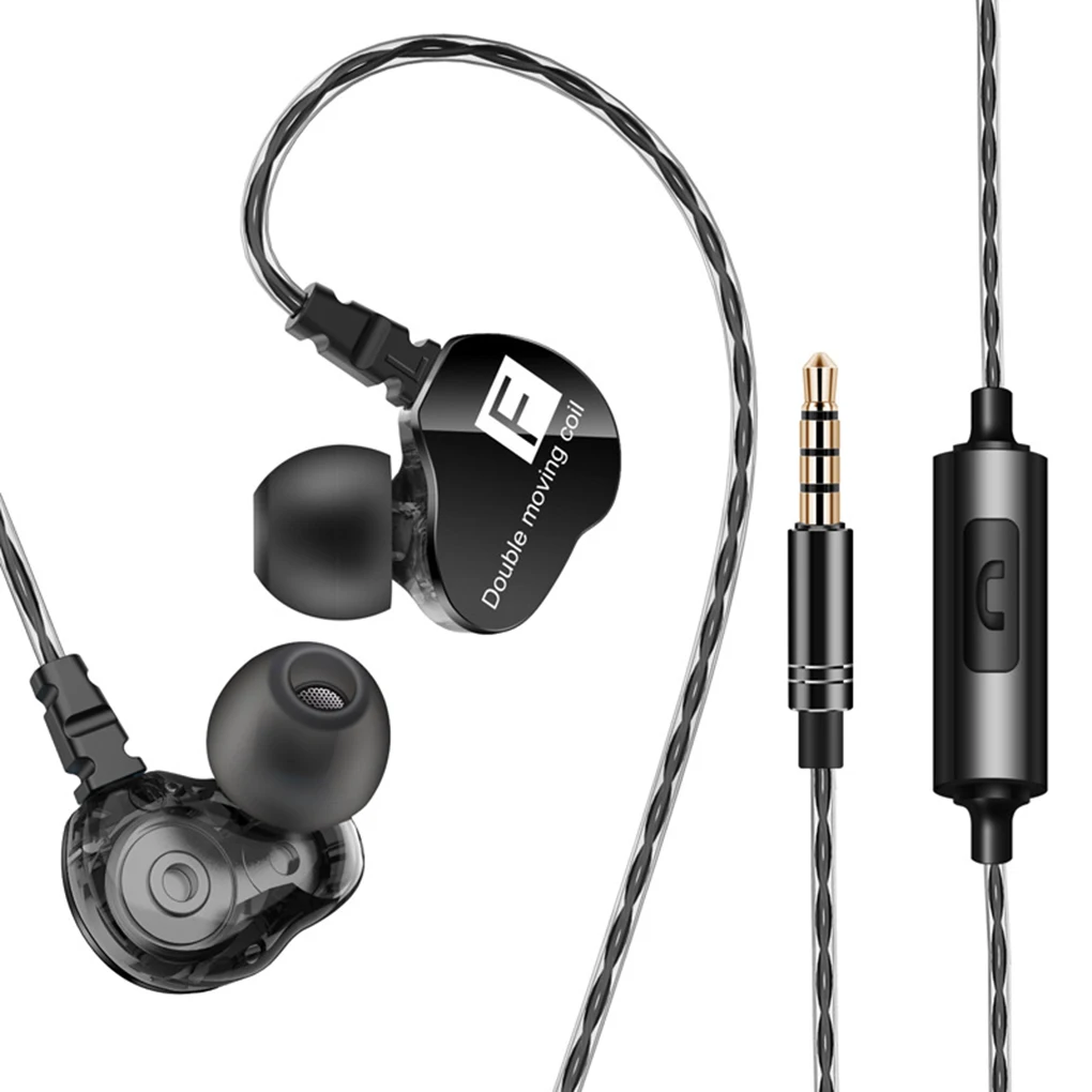 Новые наушники QKZ CK9 с двойной движущейся катушкой наушники-вкладыши усиленными