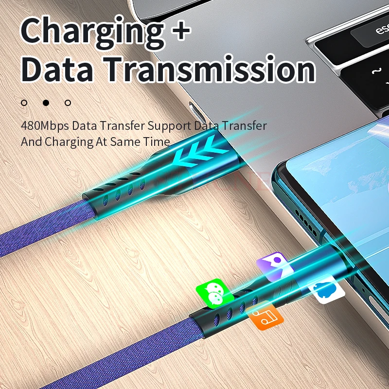 3A USB Type C Cable Quick Charger For Samsung S9 S8 Plus Note9 Huawei Honor Data Sync Type-C Phone Charging Cord | Мобильные