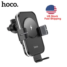 Hoco Car Air Vent 15W Qi Wireless Fast Charger For Xiaomi Mi 11 10 Car Phone Holder Car Charger Mount for iPhone 12 Pro Max mini