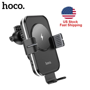 hoco car air vent 15w qi wireless fast charger for xiaomi mi 11 10 car phone holder car charger mount for iphone 12 pro max mini free global shipping
