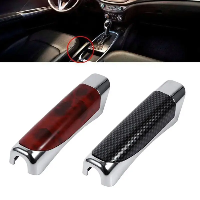 

Universal Car Handle Grip Covers Parking Hand Brake Protector Cover Accessories Decor Protector Fiber Sleeve Handle Carbon L5C1