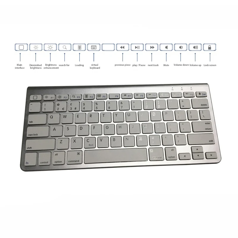 

2020 NEW Universal Bluetooth Wireless Keyboard Ultra Slim Wireless Keyboards Compatible For IOS IPad Android Tablets Windows