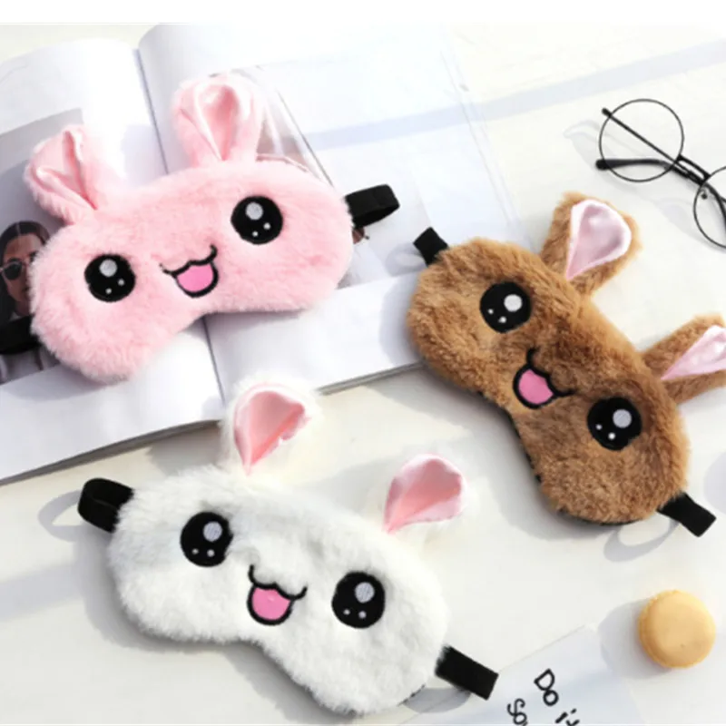 Маска для сна плюшевая в стиле аниме милый детский мультяшный 3D повязка на глаза