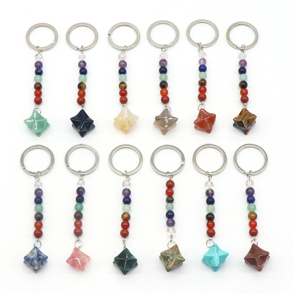 Брелок из натурального камня форма шипа подвески агата каменная цепочка для