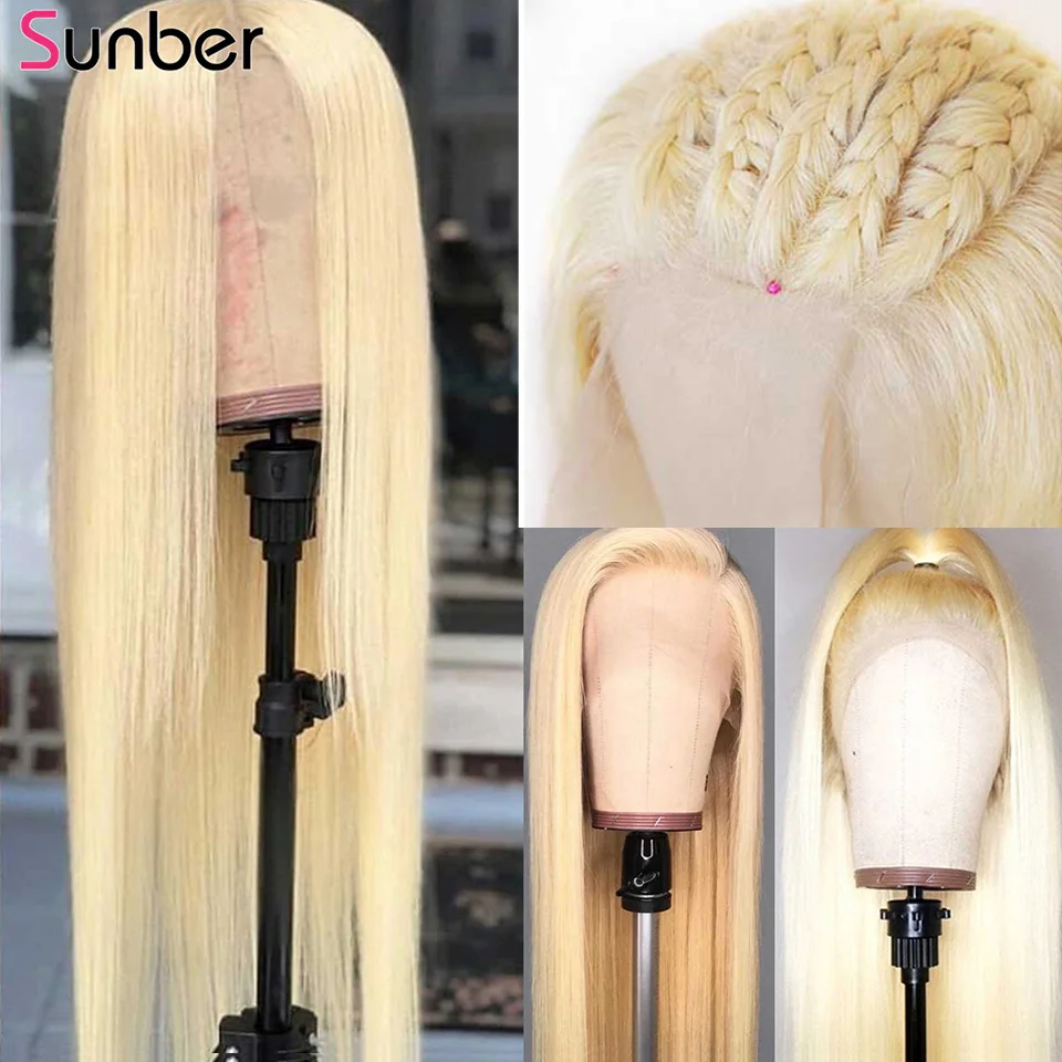 Sunber волосы блонд glueless кружевные передние человеческие парики для черных женщин