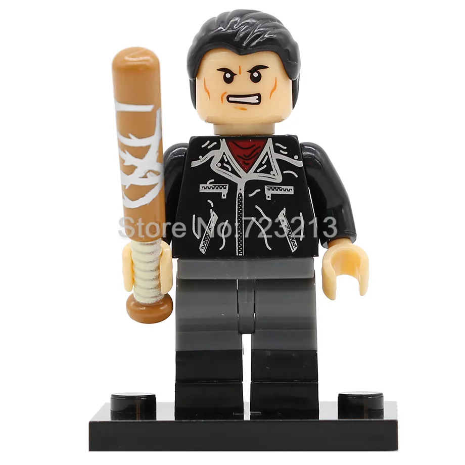 Negan Одна распродажа, ходячий корпус, фигурка мертвеца, Рик Граймс, мичонн, Неган, Дэрил, Диксон, Морган, Джонс, Мэгги, набор строительных блоков, кирпичные игрушки - Цвет: Negan