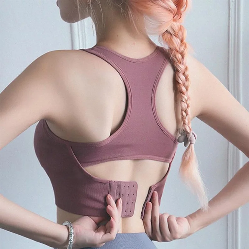 

Сексуальный спортивный бюстгальтер для женщин, однотонный укороченный топ для йоги, для фитнеса, пуш-ап, регулируемый, ударопрочный, для бег...