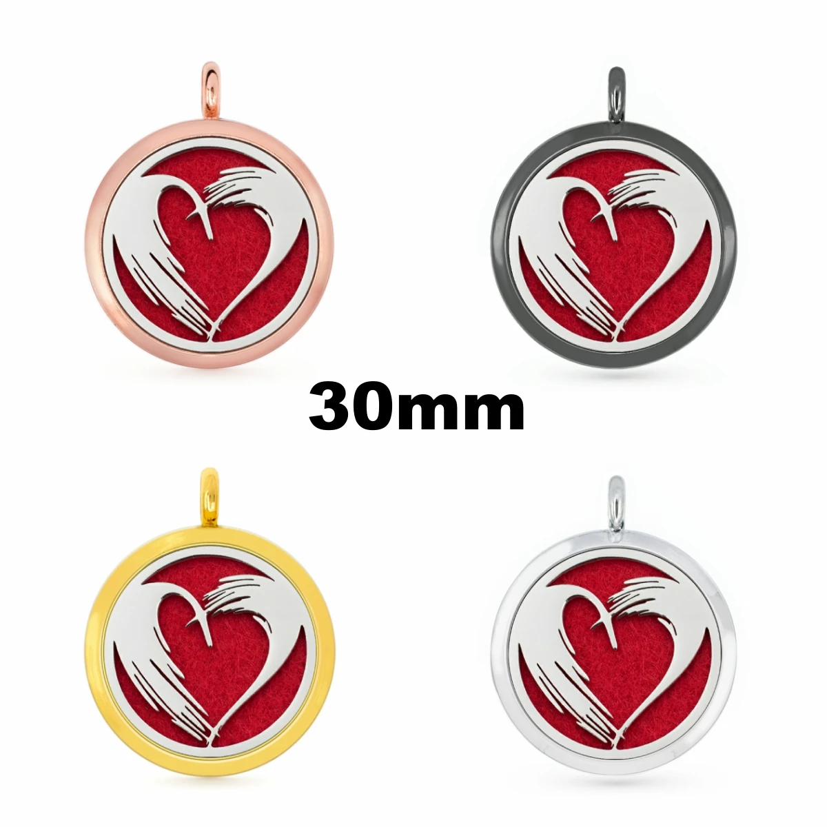 30 мм Сердце диффузор для ароматерапии ожерелье с подвеской женщин основа BOSHI