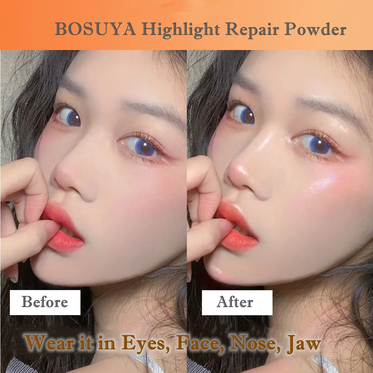 

Pressed Powder Repair Makeup Concealer Waterproof High Gloss Female Repair Makeup Whitening Long-lasting 4 Colors