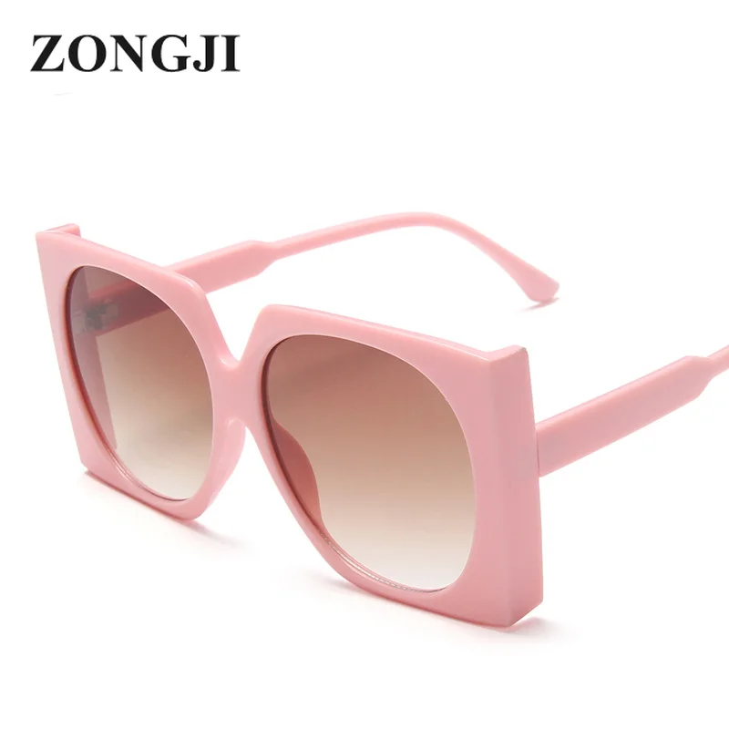 

ZONGJI Big Frame Sunglasses Women Retro Square Brand Design Glasses New Fashion Personality Sunglasses Female UV400
