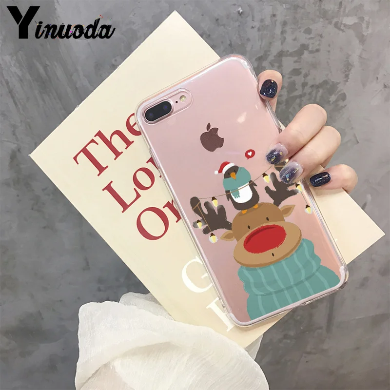 6 Yinuoda Merry Christmas однотонный Ультратонкий Мягкий полиуретановый чехол для телефона чехол для iPhone 8 7 6 6S Plus X XS MAX 5 5S SE XR 11 pro max - Цвет: 6