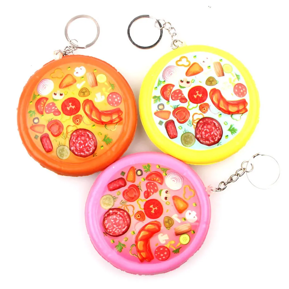 

MINI Pizza Cute Squishy Slow Rising Soft Squeeze Toy Keychain Strap Scented Relieve Stress Funny Kid Xmas Gift L1218
