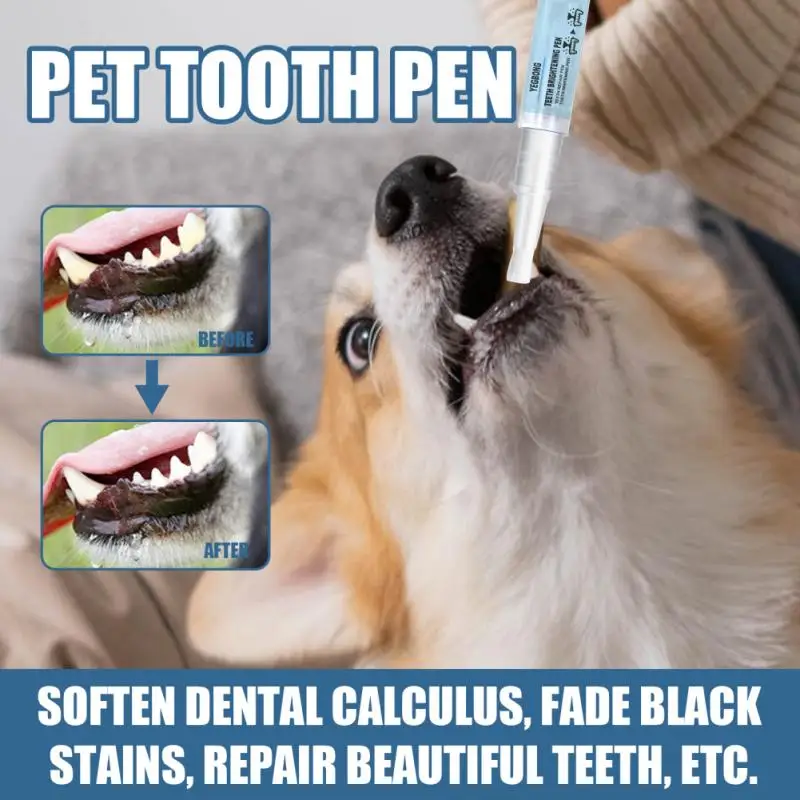 

Pets Dog Teeth Cleaning Whitening Pen Teeth Cleaning Pen Dogs Cats Natural Plants Tartar Remover Tool Suitable For All Pets