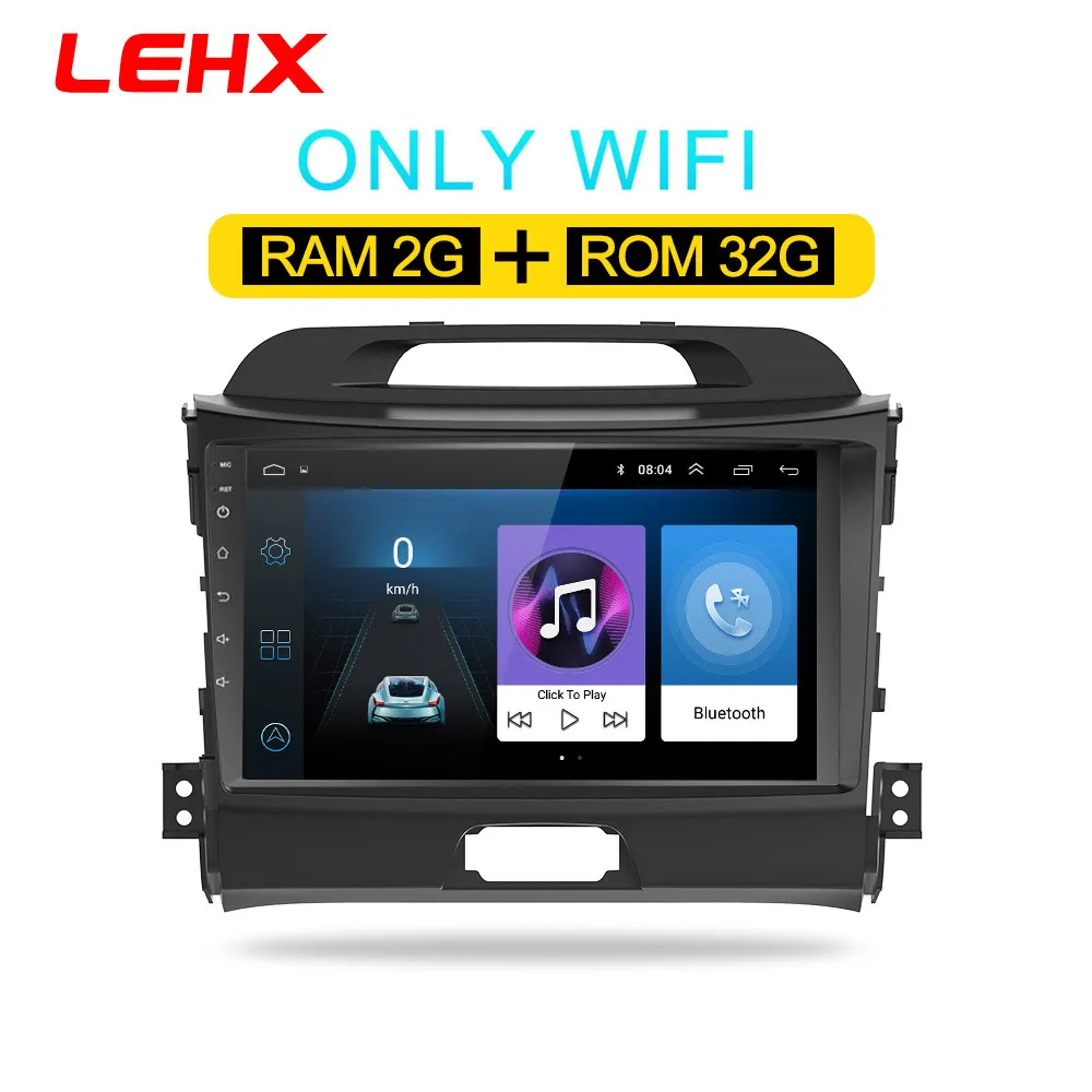 LE-KIA SP32-1 LEHX автомобильный Android 8,1 2 din Автомобильный мультимедийный плеер Автомобильный dvd для KIA sportage 2011 2012 2013 головное устройство gps навигация радио - Цвет: LE-KIA SP32-1