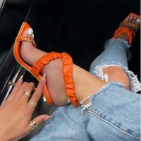ladies high heels pointed toe stiletto pure color chain ladies sandals new summer fashion casual womens shoes heel height 11cm