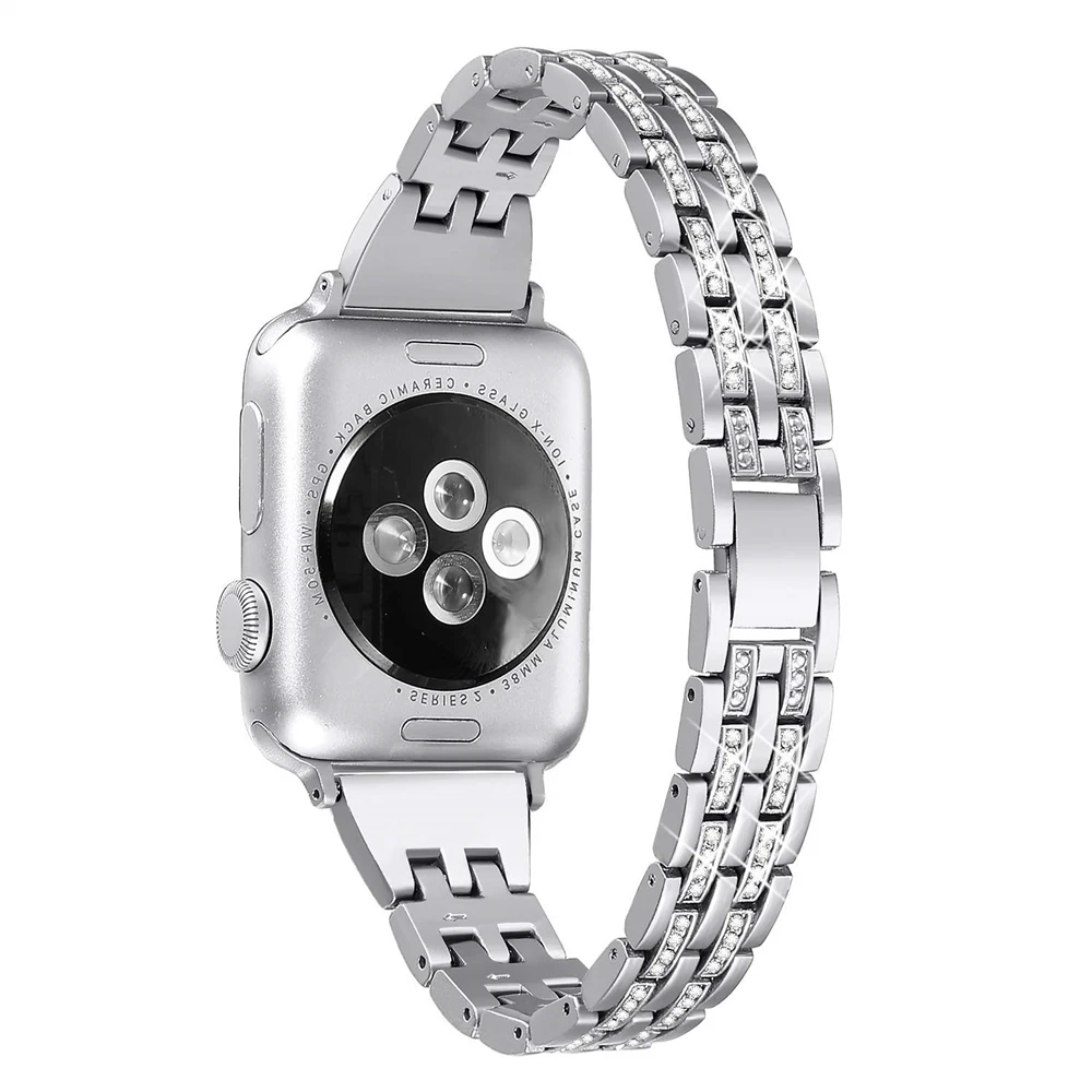 Металлический ремешок для часов совместимый с Apple Watch 38 мм 40 42 44 4 серии браслет