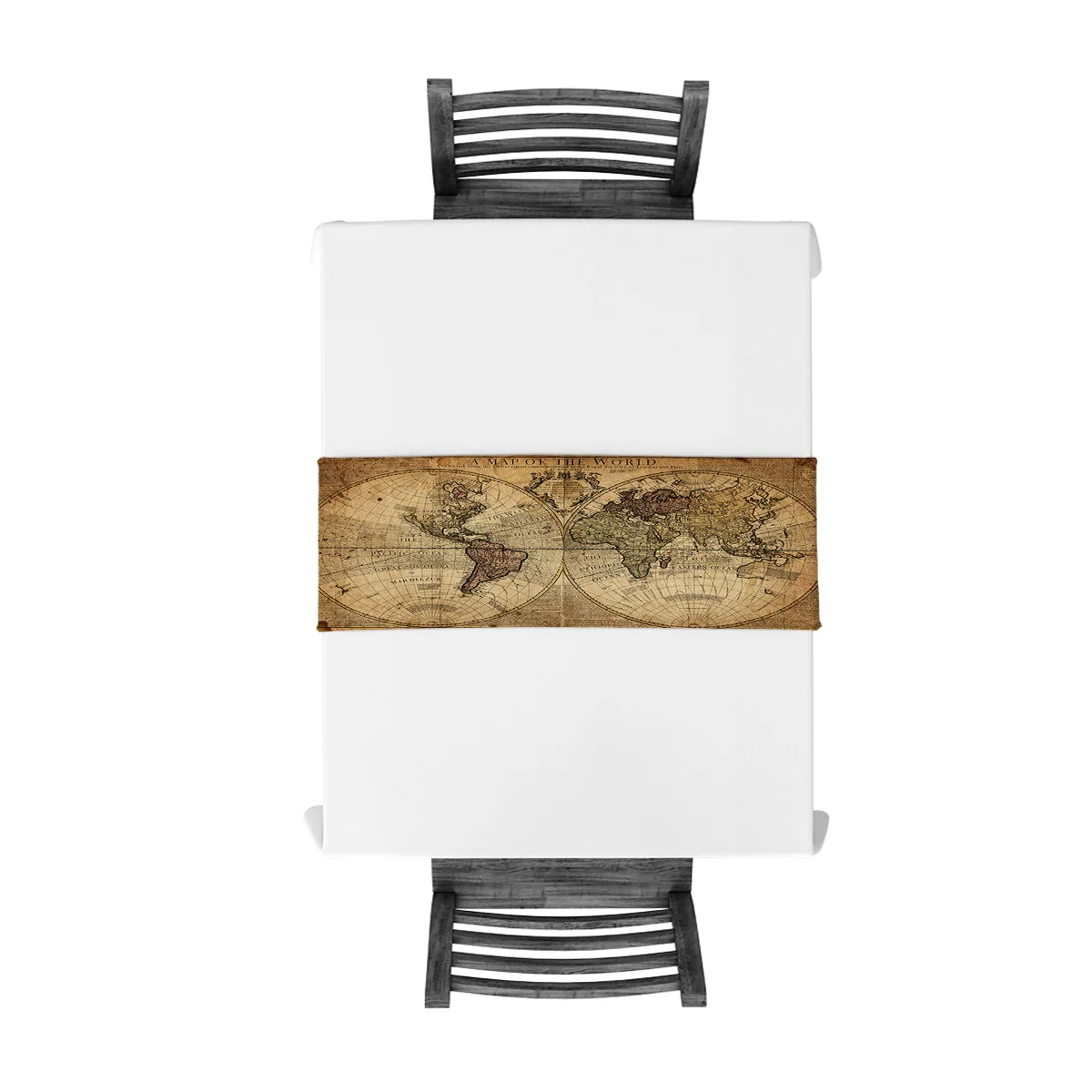 Настольная дорожка карта мира винтажная морская старинная настольная s для