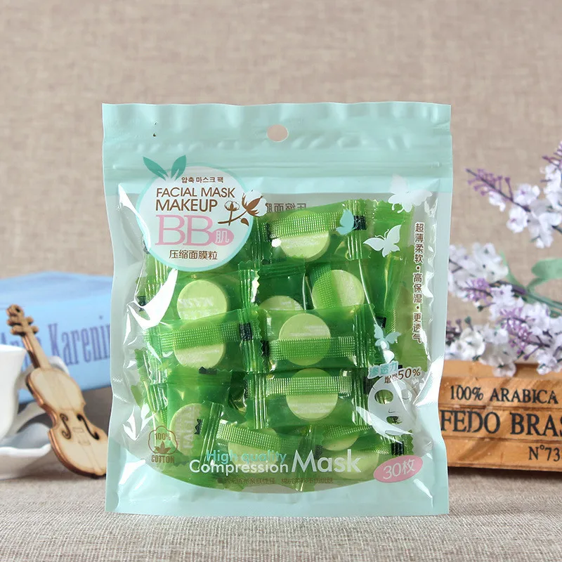 30 шт./упак. Бумага одноразовые маски для лица Натуральный уход за кожей Уход