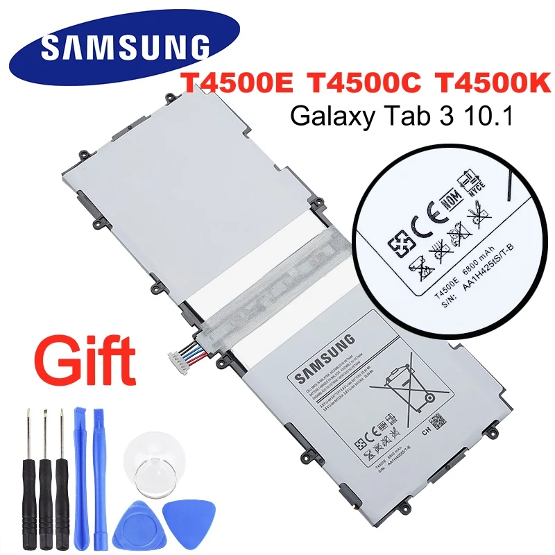 Оригинальный планшет SAMSUNG T4500C T4500E T4500K аккумулятор 6800 мАч для Samsung Galaxy Tab3 P5200 P5210 P5220