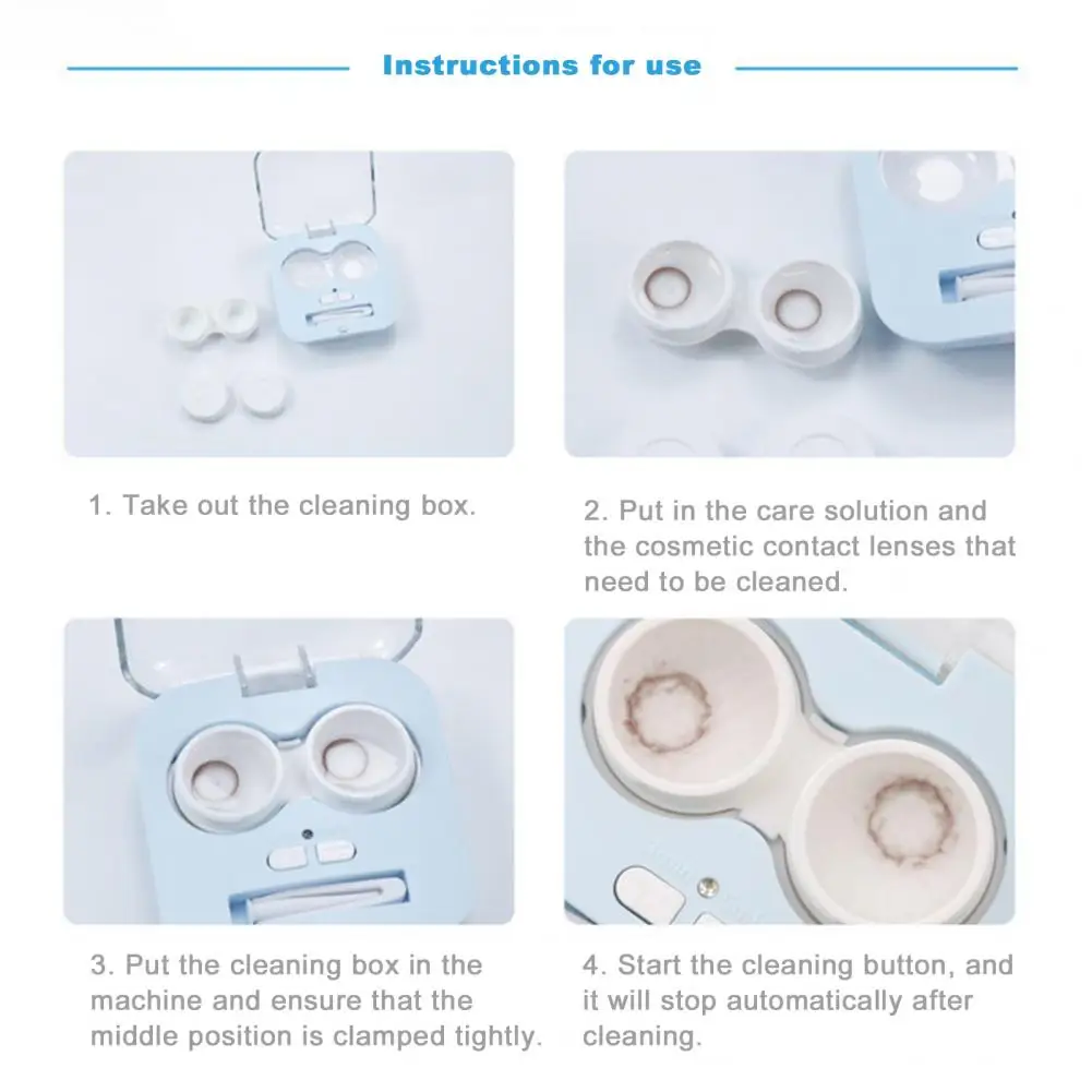 

Contact Lenses Cleaner Ultrasonic Removing Dust Portable Automatic Electric Cleaning Mini Portable Ultrasonic Lens Cleaner Bath