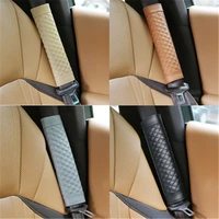 1 pair car shoulders covers pu leather vehicle seat belt shoulder pad cushion for automotive safety belts protection accessories