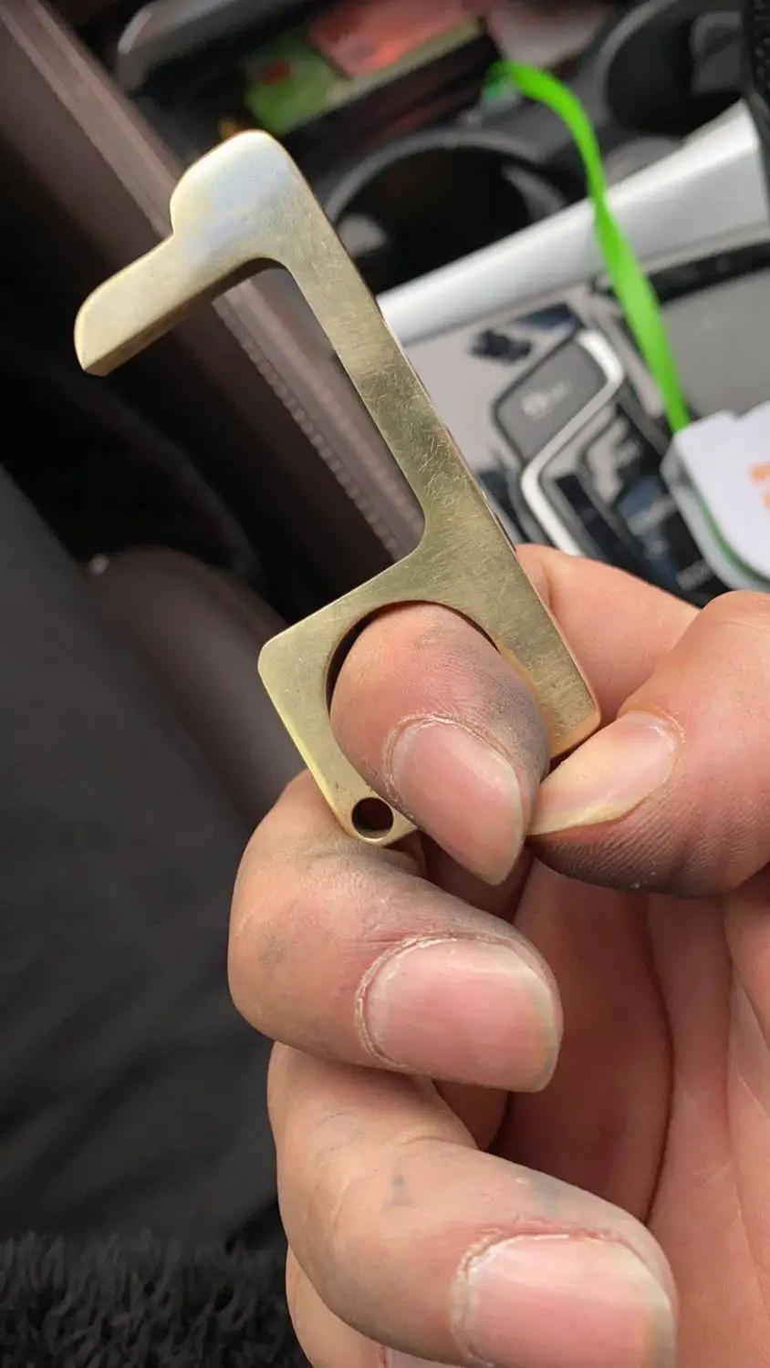 Гигиена ручная Антимикробная латунь EDC открывалка двери и стилус|Бытовые