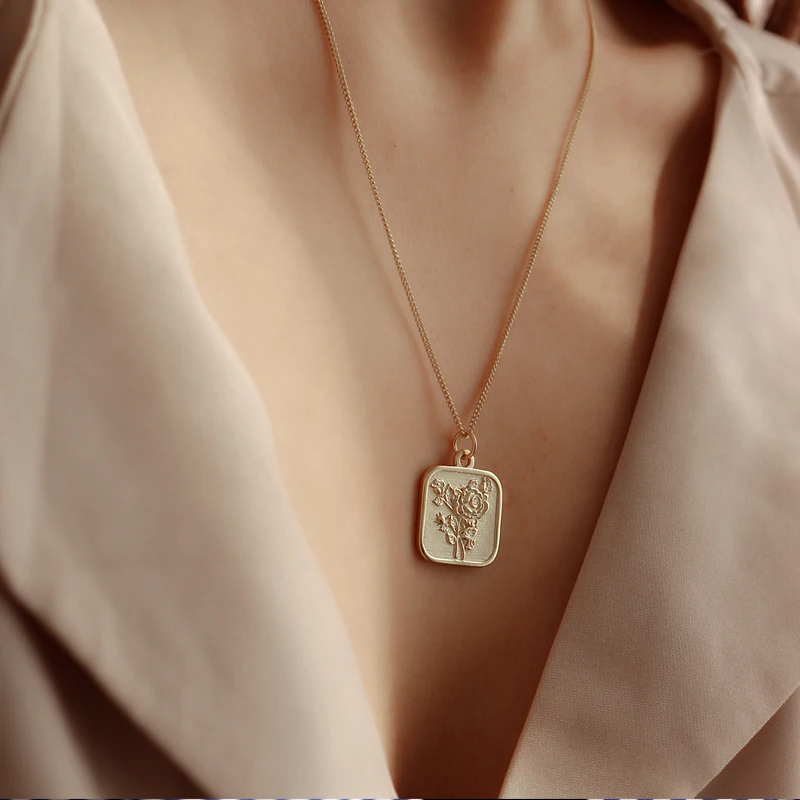 Женское Ожерелье чокер из серебра 925 пробы с подвеской геометрической формы в