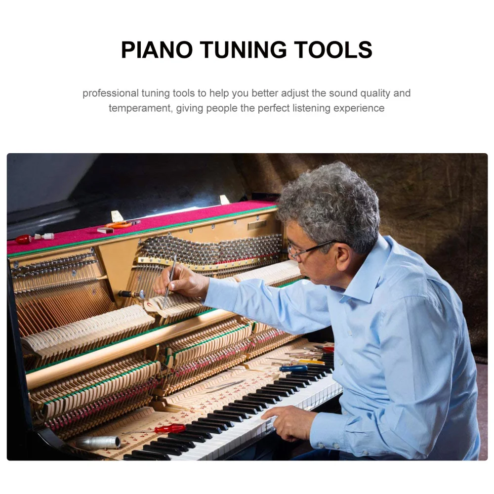 

16pcs Professional Piano Tuning Tools Hammer Lever and Storage Case for Tuner