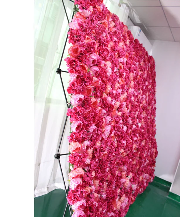 

Artificial flower wall panels flower stand foldable DIY party wedding decor backdrop folding display rack shelf metal iron arch