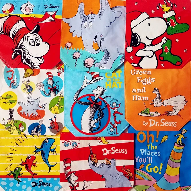 10 шт./лот DR. Seuss Кот в шляпе шоппер сумки tote печать нетканый Рециркулирующий мешок