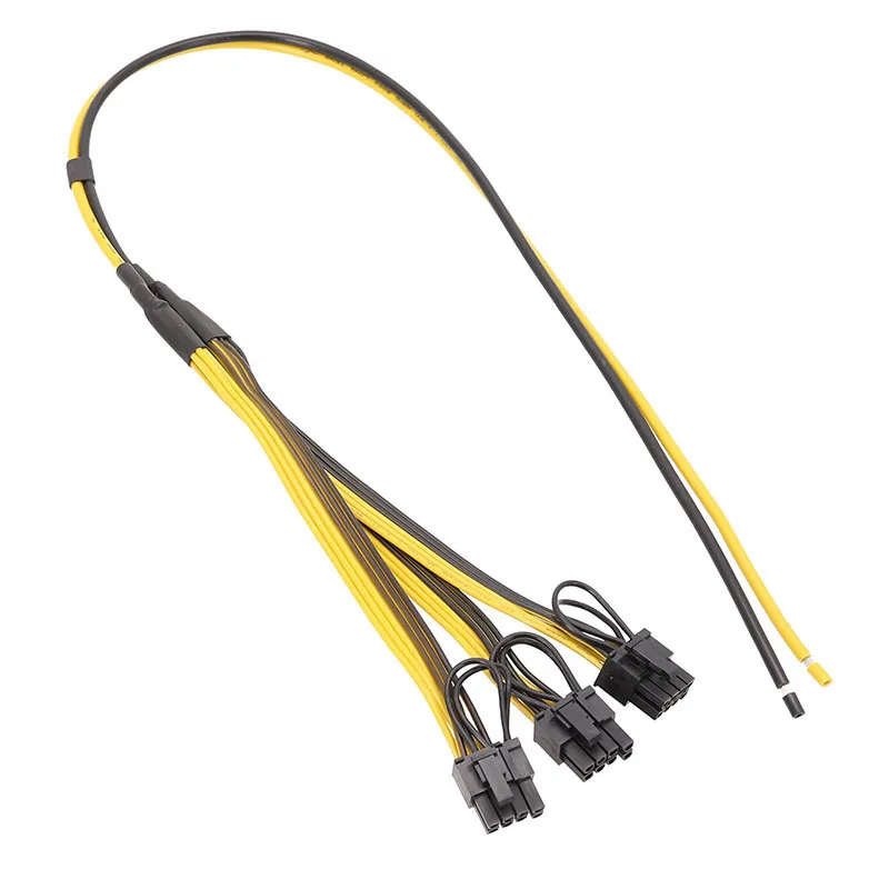 CHIPAL 100 см 70 12AWG до 6 + 2 8Pin 18AWG разделительный шнур 3*6P 2P Видеокарта адаптер кабель