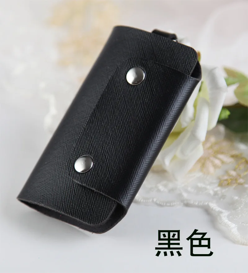1 PC Solid Color Portable Pu Leather Housekeeper Holders Keychain Key Holder Bag Case Unisex Wallet Cover Simple Storage | Багаж и сумки
