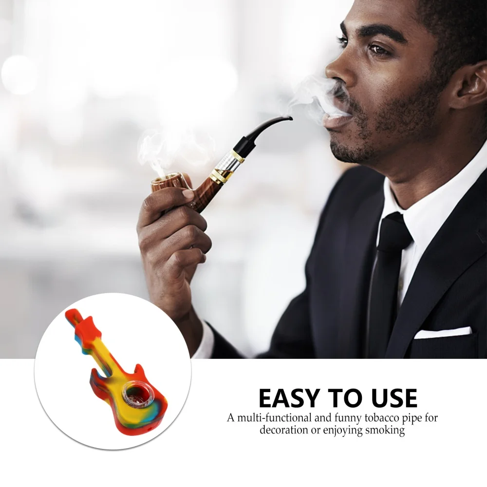 

Guitar-shaped Smoking Pipes Portable Tobacco Holder Creative Smoking Pipes