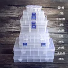 Пластиковая коробка для хранения ювелирных изделий, прозрачная сетка для демонстрации пуговиц и аксессуаров, раздельная сетка