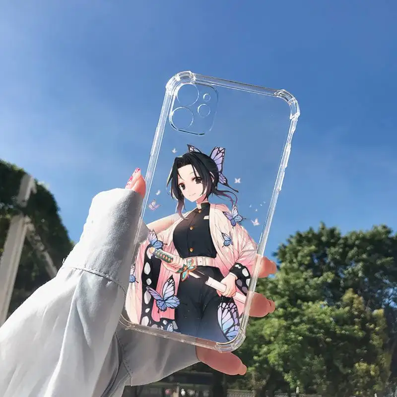 

Kochou Shinobu Demon Slayer anime Phone Case Transparent for Clear iPhone 11 12 8 7 6 6S XS MAX Plus X 5S SE 2020 XR mini pro