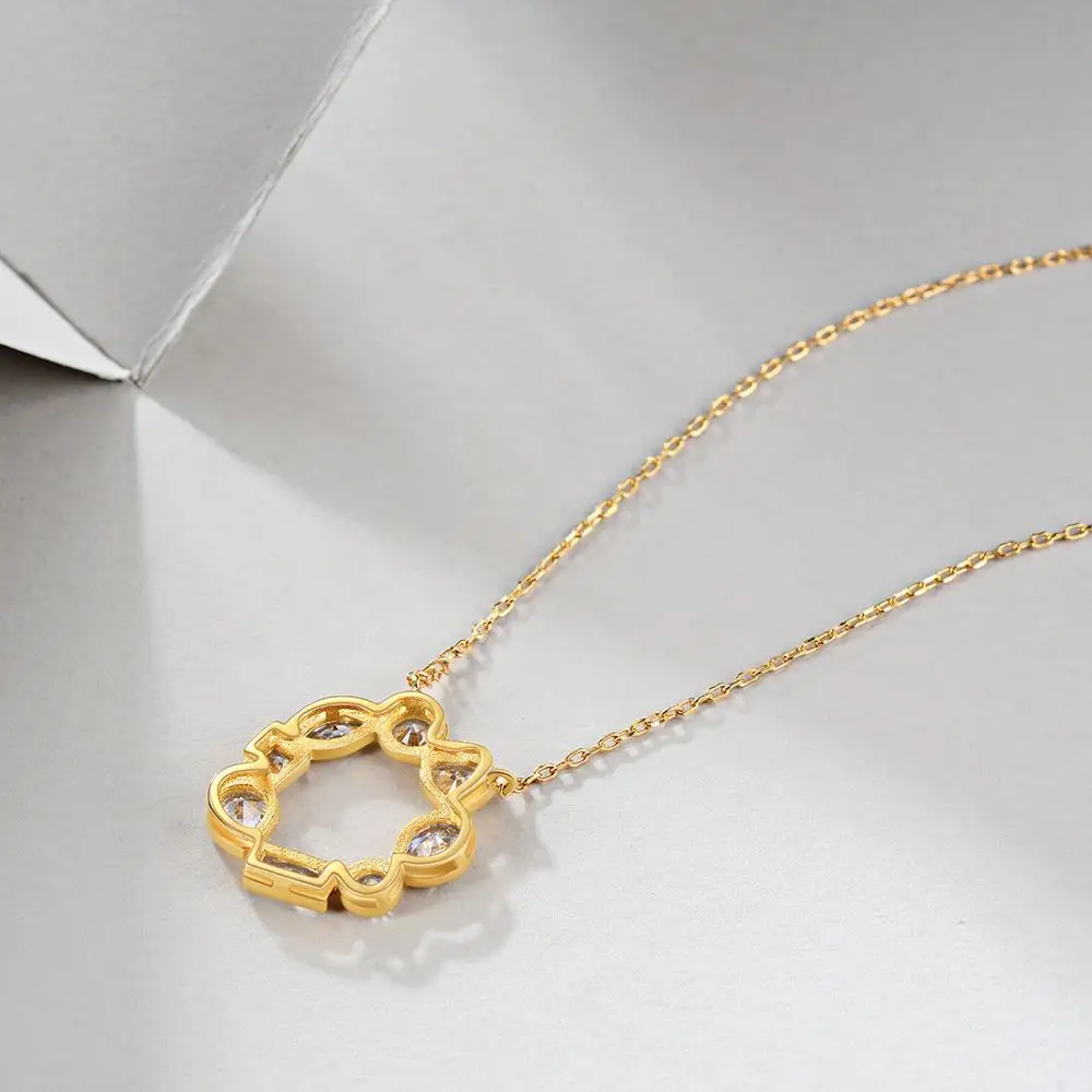 E многоцветные циркониевые круглые ожерелья с подвеской из стерлингового