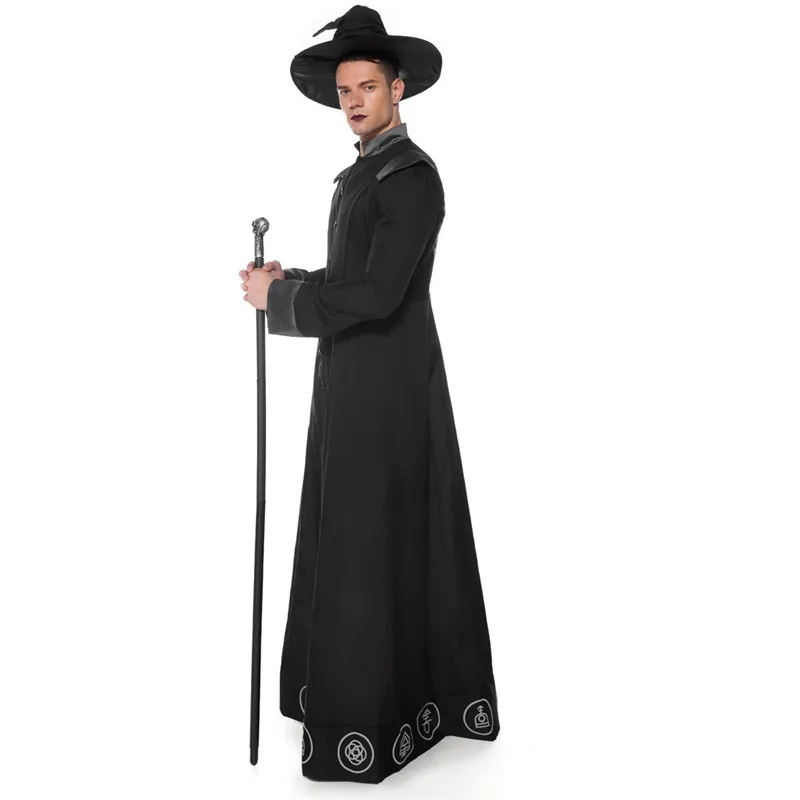 Halloween Costumes Gothic Wizard Costume European Religious Men Priest Uniform Fancy Cosplay ropa halloween J6 | Тематическая
