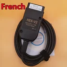 2021 WESHEU VCDS VAG COM HEX V2 Интерфейс VAG COM 21,3 для VW AUDI Skoda Seat VCDS 21,3 английский + VCDS 21,3 французский чип ATMEGA162