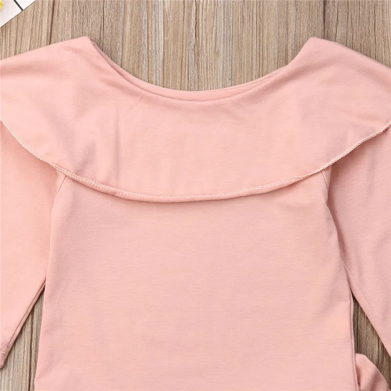 Комплект одежды для новорожденных девочек от 0 до 24 месяцев футболка с круглым