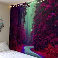 red trees a path tapestries wall mounted dormitory wall decoration