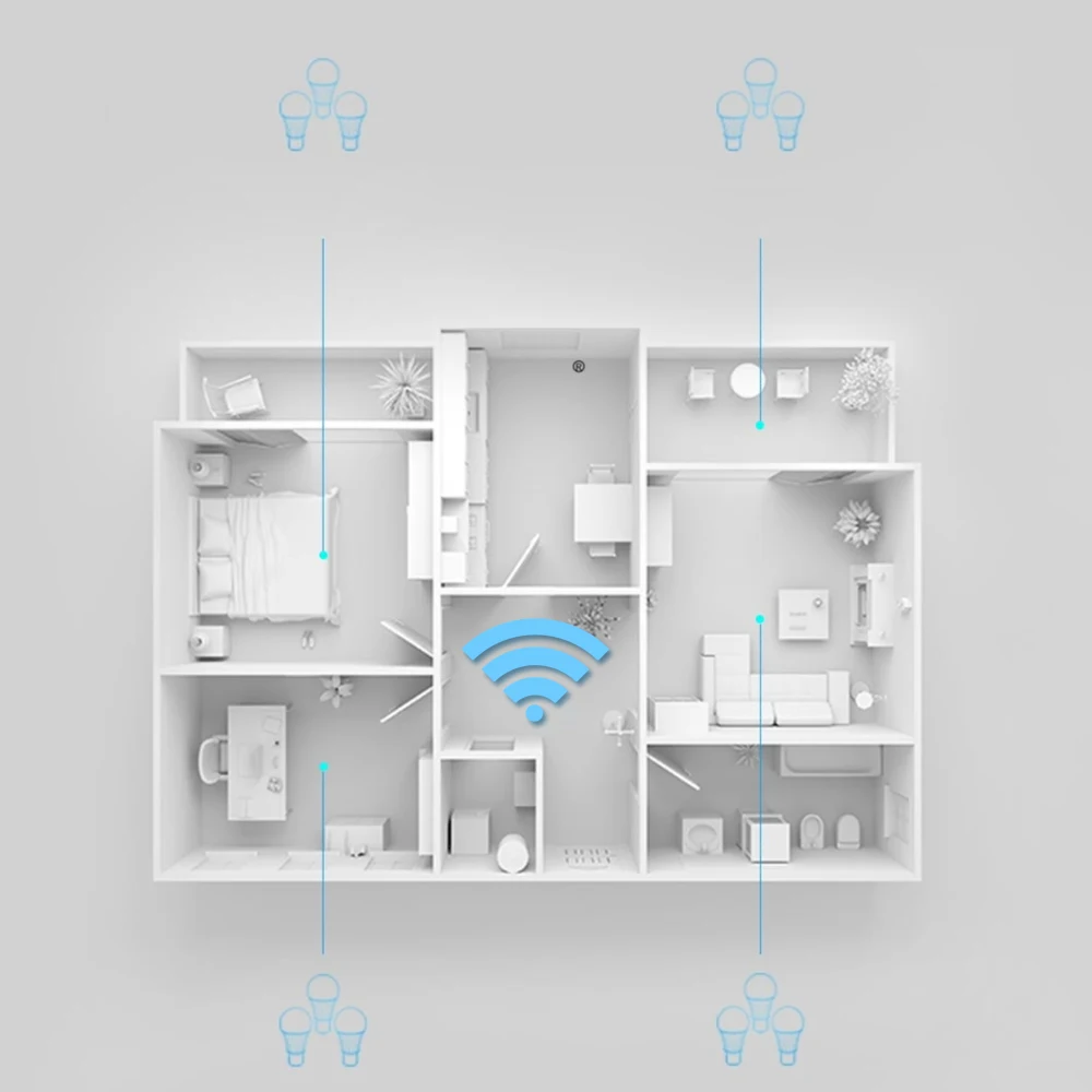 

Xiaomi Mijia LED Blub Smart Home Bluetooth 5.0 MESH Version Remote Mijia Phone APP Control Free Color Brightness Adjustment