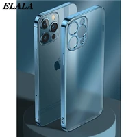 matte transparent soft tpu case for iphone 13 pro max 11 12 mini xs xr 7 8 plus se 2020 ultra thin plating square frame cover