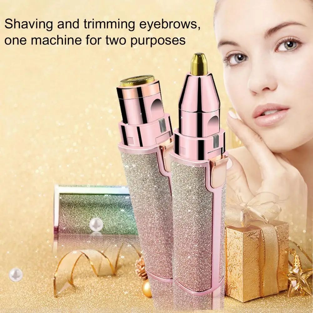 Электрический триммер для бровей 2 в 1 безболезненный эпилятор макияжа Женская