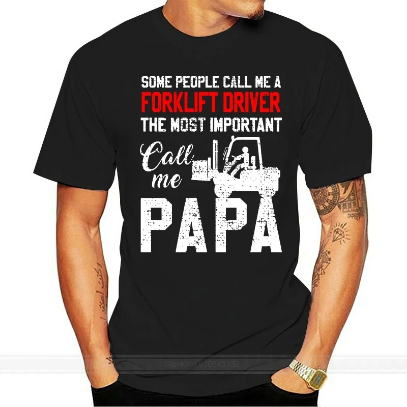 Футболка для дня отцов вилочного погрузчика 100% хлопок S 3xl с графическим рисунком Летняя трикотажная