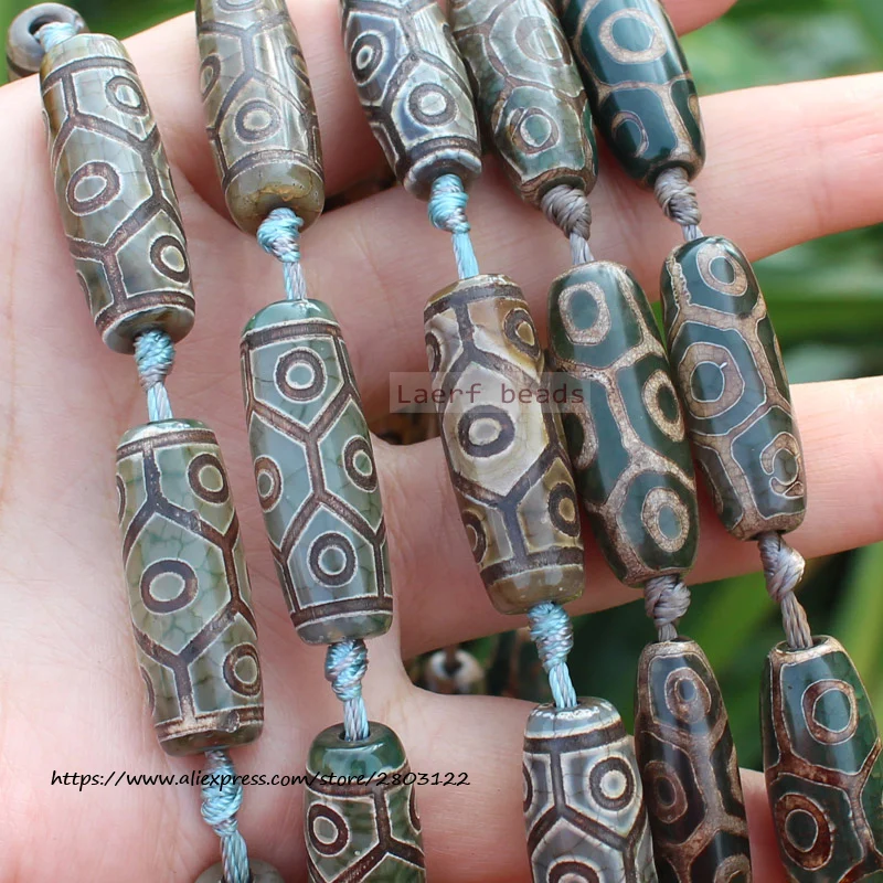 

28-30mm Many Pattern Green Dzi agates beads, 3pcs ,Can Pick Different Beads for sell , For DIY Jewelry making !